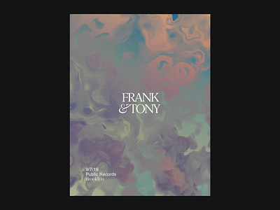 Frank & Tony - Poster Option 3 liquid poster poster art poster design