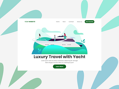 Travel With Yacht branding figma figmadesign icon landingpage motion graphics ui yacht