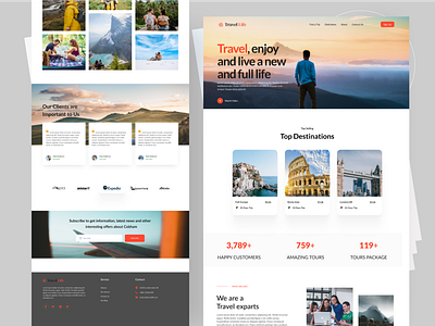 Travel Agency Website agency branding design figma figmadesign graphic design illustration landingpage logo travel ui ux