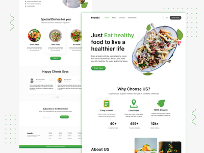 'FoodEx' Food Landing Page