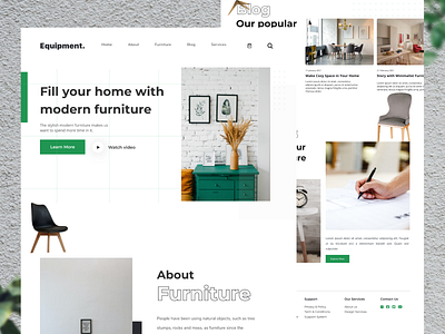 Furniture Landing Page branding design figma figmadesign furniture icon illustration landingpage logo ui ux webdesign