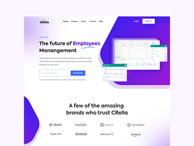 CRella SAAS landing Page