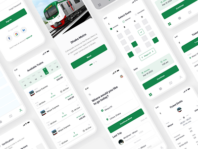 Metro Rail Ticket App Design