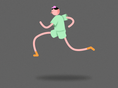 Run! illustration motion run cycle