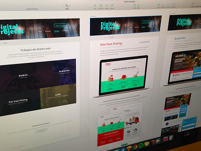 Work page, personal project design home menu sketch ui web work