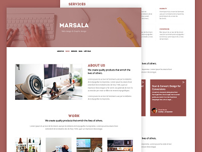 Template portfolio color Marsala design home mac marsala portfolio sketch web