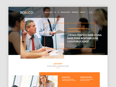 Early hours of work, new Roi&CO hero design designweb header hero home landing orange sketch web