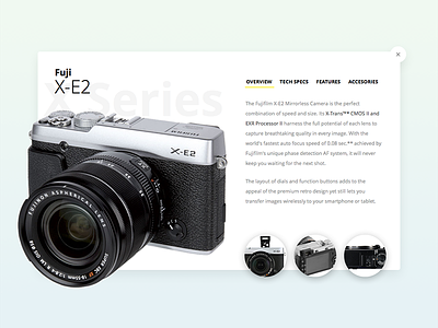 UI simple card Fuji camera camera card design ecommerce fuji minimal product quickview thumbs ui web