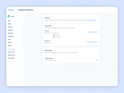 Shipping and Delivery components ecommerce productdesign style styleguide ui