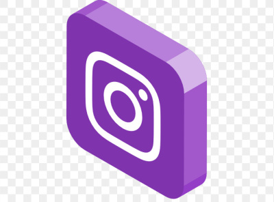 3D Instagram icon 3d art icon design illustrator instagram purple