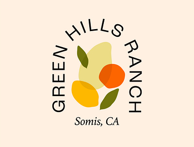 Green Hills Ranch logo branding design illustrator logo vector