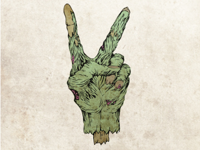 Undead Peace hand livingdead peace zombie zombiepeace