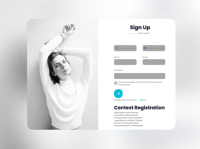 Ui sign up page project contest design graphic design ui ux