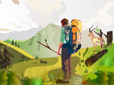 Adventure man by princewill otu on Dribbble