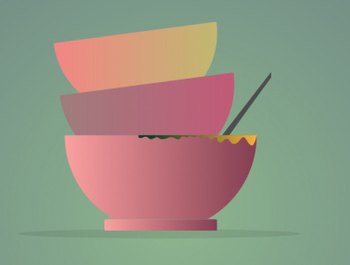 Bowl illustration art bowl design graphic design illustration vector