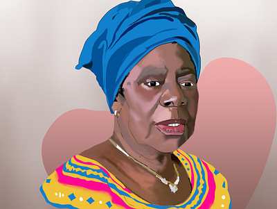 Digital painting african woman art design digital painting graphic design painting