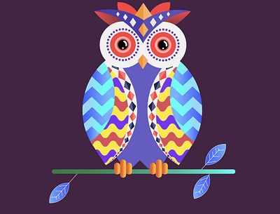 Owl illustration art illustration procreate vector