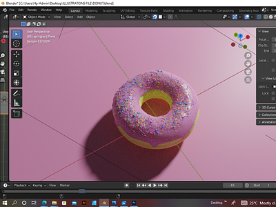 3d donut design 3d art illustration nft vector