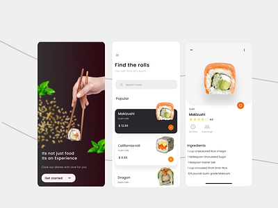 Food delivery app app branding delivery design food graphic design logo sushi ui