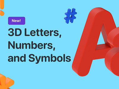 Freebie — 3D Letters, Numbers, and Symbols