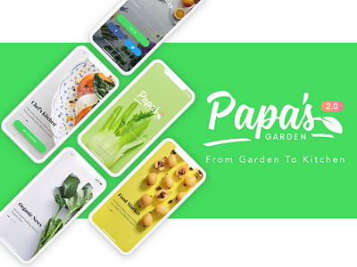 Papa's Garden UI Kit 2.0 design food garden health organic food sketch ui kit uidesign