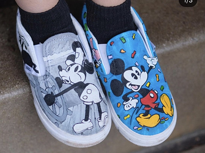 Custom painted Mickey Shoes