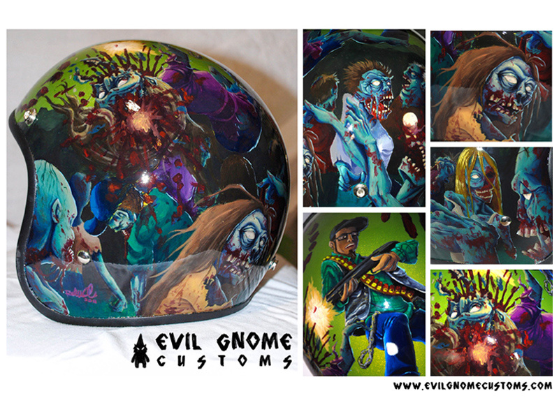 Custom Motorcycle Helmet Zombie Helmet by Rehana Khan on Dribbble