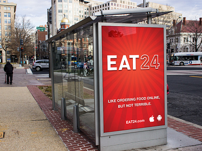 EAT24 Bus Shelter Ad ad android app bus design eat24 food graphic ios online order restaurant