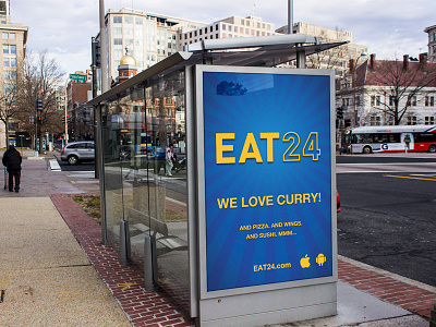 EAT24 Bus Shelter Ad - 2 ad bus curry design digital eat24 food graphic graphic design ordering print warriors