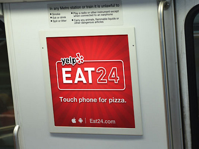 EAT24 - Bart / Metro Ad ad bart delivery design eat24 food graphic metro pizza