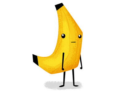 Bananaaaaa banana cute fruit fruity illustration painting photoshop sticker