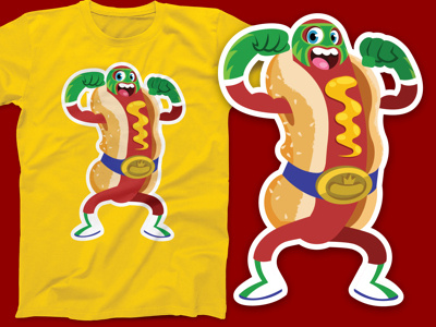 Luchadog! design diggity dog eat24 graphic hot illustration luchadog luchador tshirt