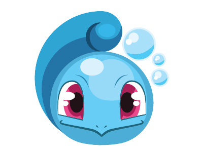 DAY 2 - 007 Squirtle 30 bubbles days illustration illustrator pokemon squirtle vector water
