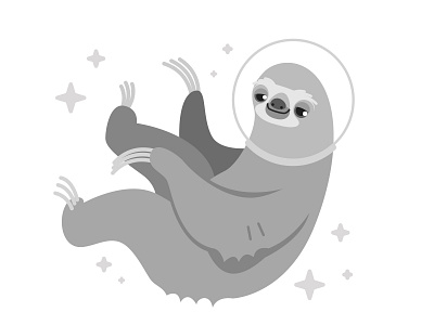 End State - Space Sloth app cute design empty state end illustration product sketch sloth space state ui vector
