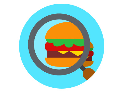 EAT24 - "How Eat24 Works" - illustration 1 app burger delivery eat24 food illustration prop search value vector website