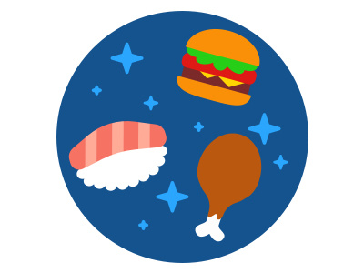 EAT24 - "How Eat24 Works" - illustration 3 app burger delivery eat24 food illustration no prop sushi value vector website