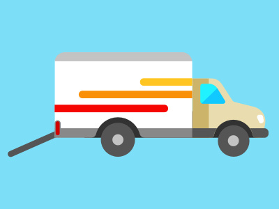 Moving Van app delivery eat24 food illustration moving van vector website