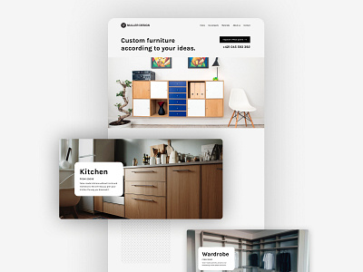 Muller Design - Woodwork Family Business concept divi figma furniture homepage interior shop store ui ux web webdesign website woodworking wordpress
