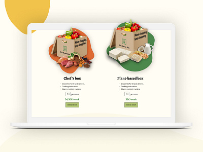The Green Box box climatechange eco ecological food food app food delivery fruits landing page resilient sustainable ui ux vegetables