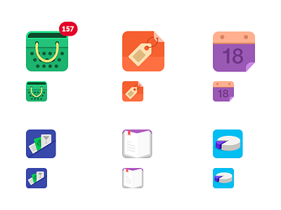 Some Icons from Ad Dashboard bright dashboard flat icons pixel resolutions shapes simple solid system vibrant