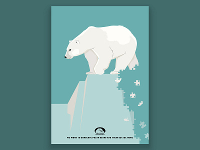 Polar bear poster design digital art flyer flyer design illustration polar bear poster vector