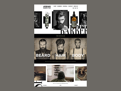 Barber shop Landing Page Design barber shop design digital art landign page landing design landingpage stylish web design website website design