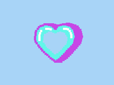 Pixelated Heart design icon illustration vector