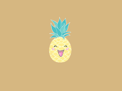 Happy Pineapple Illustration design illustration vector