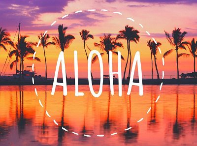Aloha Bali Beach design illustration typography