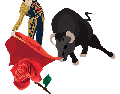 Bullfighting Matador Art design illustration