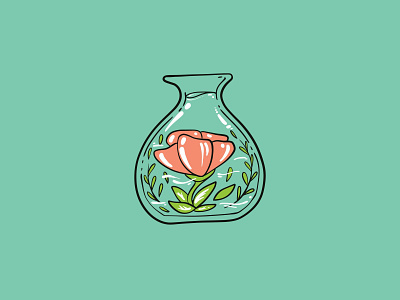 Plants Jar design illustration