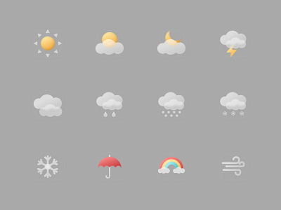 cute weather icon icon weather