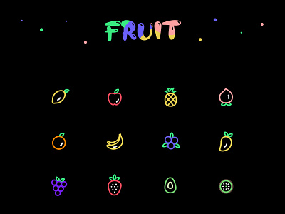 Cute fruit icon design fruit icon ui