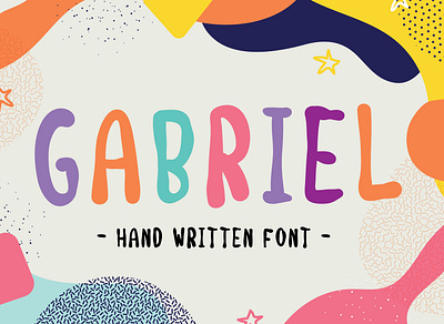 Gabriel Font branding cute font friendly handcraft handwritten kid lettering logo skinny type